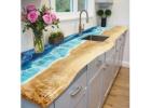 Resin Beach Wave Live Edge Countertop