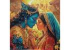 Radha Krishna Divine Love Canvas Painting