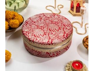 Beautiful Saaj Flat Ladoo Box(1 kg)