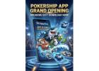 PokerShip app's grand opening! Play poker and win real prizes.