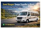 Book Semi Sleeper Tempo Traveller on Rent for Comfortable Group Travel
