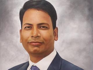 Hand painted Portrait Canvas Painting