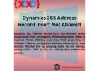 Dynamics 365 Address Record Insert Not Allowed