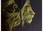 Buy Golden Lion Fabric Art Online
