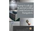 Sump Leakage Waterproofing Contractors in Bangalore