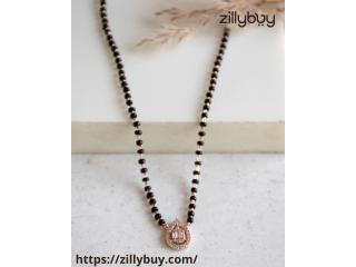 Buy Pear Single Stone Mangalsutra Online by Zillybuy