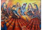 Radha–Krishna Raas Leela Canvas Painting