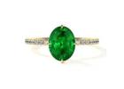 Zambia Origin Natural Emerald Gold Ring