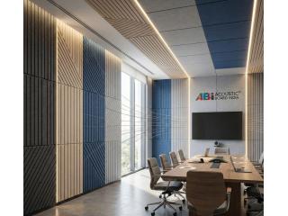 PET Acoustic V-Groove Panels | Acoustic Board India®