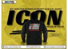 BUY NOW ICON HOODIES INTERCEPT 93 BLACK JACKET ONLINE IN THE UK