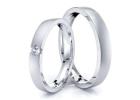 0.05 Carat 3mm Simple Elegant His and Hers Diamond Wedding Band Set