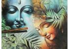 Radha Krishna Spiritual Canvas Painting