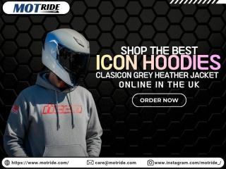 Shop the best Icon Hoodies Clasicon Grey Heather Jacket Online in the UK