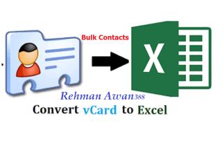 I will convert your vcard contact list to CSV, excel