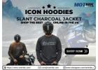 Shop the Best Icon Hoodies Slant Charcoal Jacket Online in the Uk