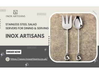Stainless Steel Salad Servers for Dining & Serving – Inox Artisans