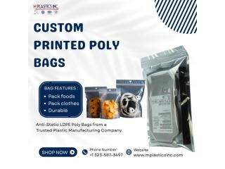 Custom printed poly bags for clothing and food packaging !