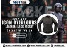 Shop Now Icon Overlord3 Leather Black Jacket Online In The Uk