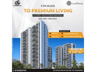 AU Sunflower, Aditya World City – Spacious 3 & 4 BHK Homes on NH-24