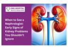 Looking for a When to see a Nephrologist Early Signs of Kidney Problems