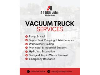 Vacuum Truck Services For Waste & Septic | A-1 Little John