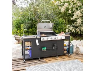 Parrilla y Asados al Aire Libre Cocina Exterior Techada | Etivia Yardena