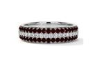 Luxury Ruby Wedding Ring Half Eternity Diamond Band