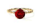Classic Ruby Gemstone Ring – 18k Gold Solitaire Design