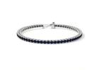 Premium Sapphire Tennis Bracelet 2mm Round Blue Sapphire Prong Set Design