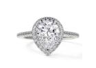 Grab Lab Grown Diamond Engagement Rings Pear Halo Diamond Ring