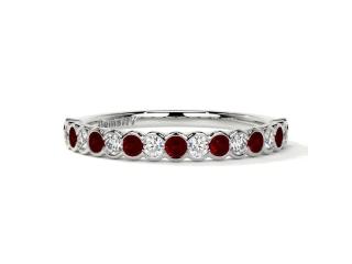 Own Ruby Wedding Band Diamond and Ruby Classic Band