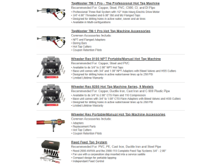 Hot Tap Machines and Pipe Freeze Kits