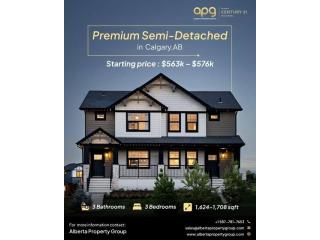 Premium Semi-Detached Living in Calgary Starting from $563K