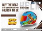 BUY THE BEST ICON AIRFORM DINO FURY BLUE HELMET ONLINE IN THE UK