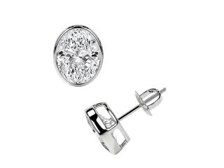 Grab This IGI Certified Diamond Stud Earrings in Bezel Set Diamond Studs