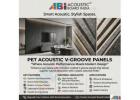 PET Acoustic V-Groove Panels | Acoustic Board India®