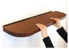 Mahogany Floating Shelves Majesty Curved Redefines