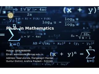 SRM University AP Ph.D. Mathematics Admission 2026 – Eligibility & Fees