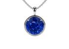 Buy Blue Sapphire Custom Made Necklace in Solitaire Style Online