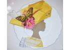 CUSTOM DESIGNED DECORATIVE HAT CHARGER PLATES