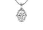 Buy Lab Diamond Necklace Baguette and Round Diamond Pendant
