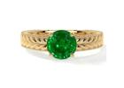 Best Solitaire Emerald Rings With Natural Round Emerald Gemstone