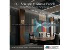 PET Acoustic V-Groove Panels | Acoustic Board India®