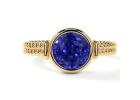 AAAA Quality Tanzanite Engagement Rings with Bezel Solitaire Design
