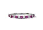 Order Wedding Band Shared Prong Pink Sapphire Ring