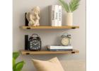 Modern Wooden Wall Shelves for Living Room Decor