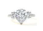 Get Lab Created Diamond Engagement Ring Elegant Pear Diamond Ring