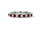 Grab Ruby Wedding Band 0.54cttw Ruby Diamond Ring