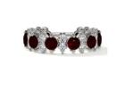 Classic Ruby Wedding Ring with Diamond Accents