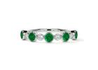 Order Eternity Bands Round Emerald Bezel Band Now